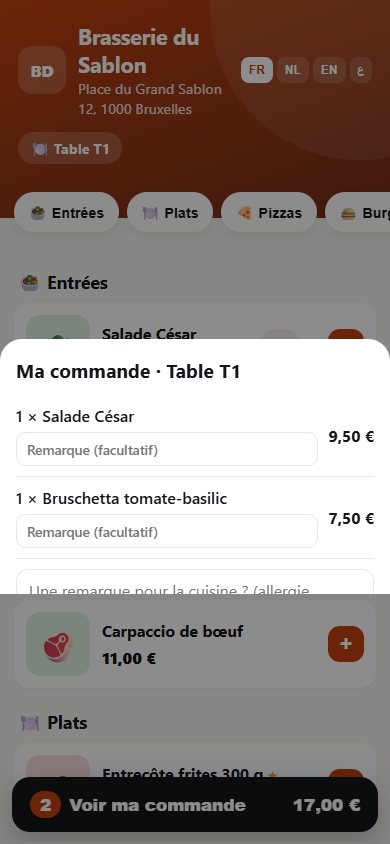 Commande du client